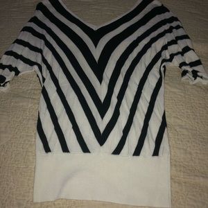 Black and White Striped Tunic